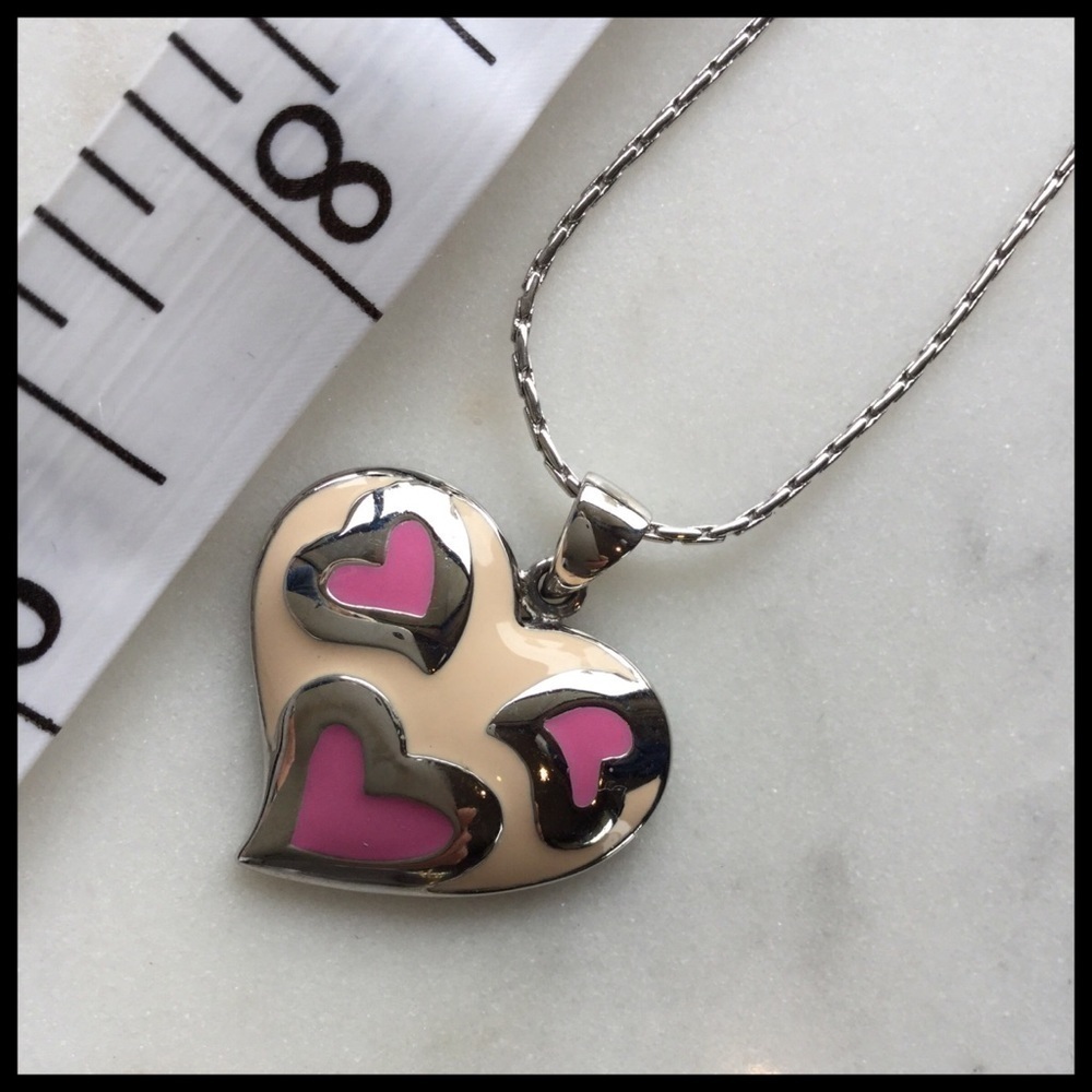 ANN KLEIN HEART VALENTINES NECKLACE NWOT - Picture 3 of 4